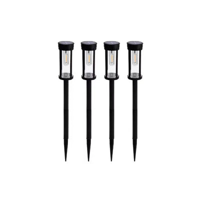 Retro warm white solar pathway lights for outdoor garden and walkway
