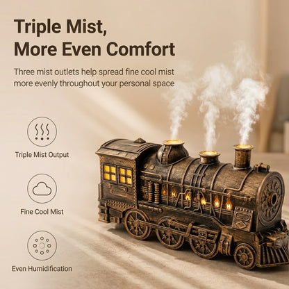 Vintage Steam Train Diffuser – Glowing Lights & Remote