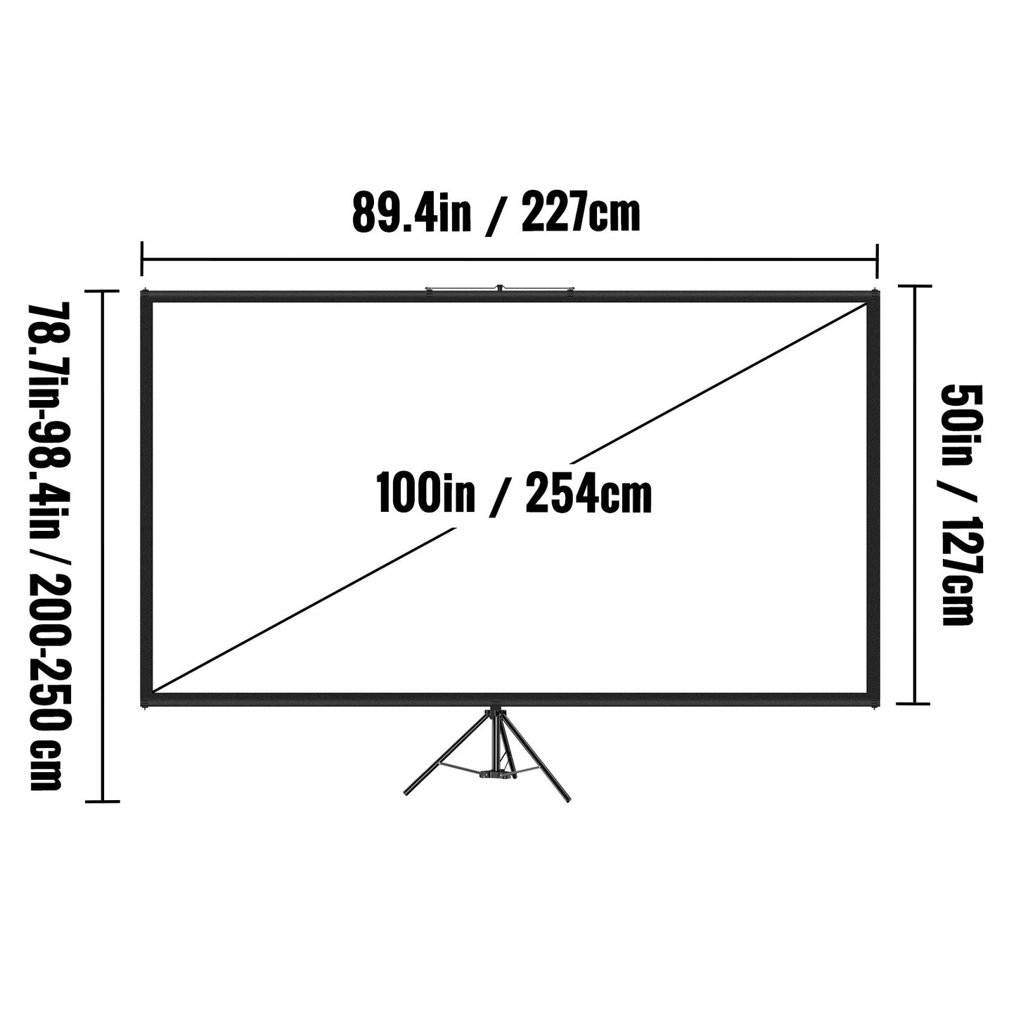 Portable Projector Screen with Tripod Stand