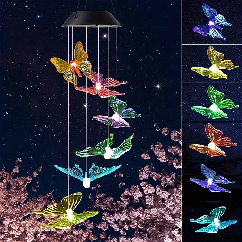 Solar Color-Changing Wind Chime Light