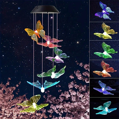 Solar Color-Changing Wind Chime Light