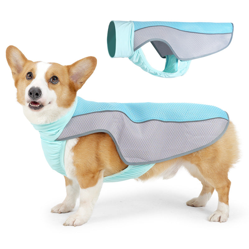 Breathable adjustable dog cooling vest lightweight with reflective strips for summer