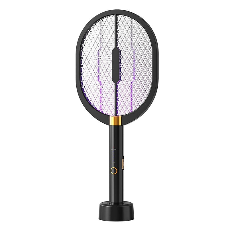 2-in-1 electric bug zapper UV swatter with charging dock