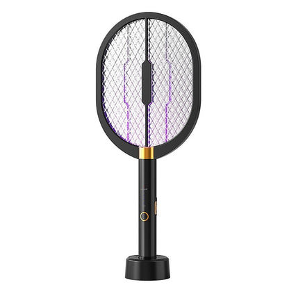 2-in-1 electric bug zapper UV swatter with charging dock