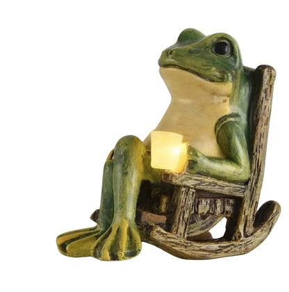 Solar Frog Garden Ground Light