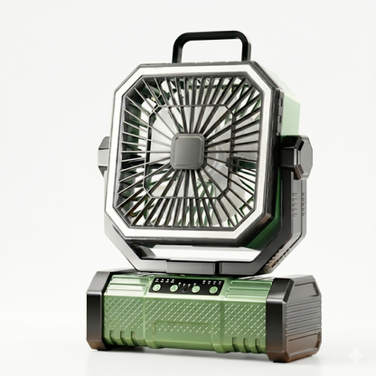 Rechargeable Hanging Fan with Light