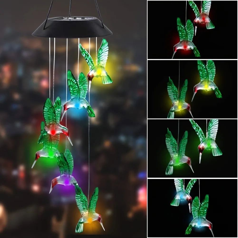 Solar Color-Changing Wind Chime Light