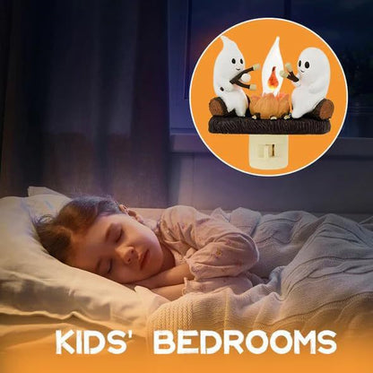 Plug In Halloween Ghost Witch Bonfire Light