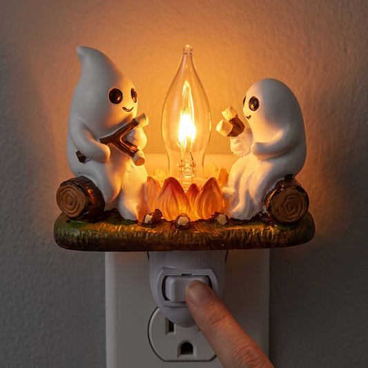 Plug In Halloween Ghost Witch Bonfire Light