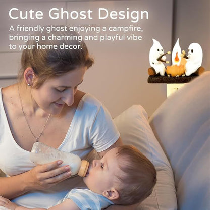 Plug In Halloween Ghost Witch Bonfire Light