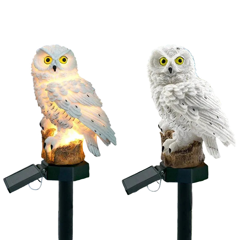 Solar LED Owl Garden Sculpture Light