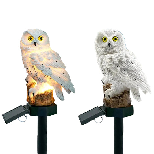 Solar LED Owl Garden Sculpture Light