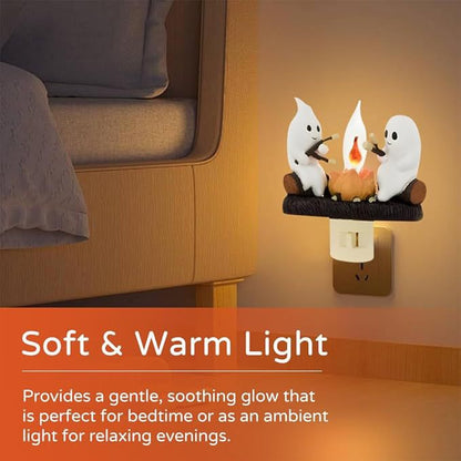 Plug In Halloween Ghost Witch Bonfire Light